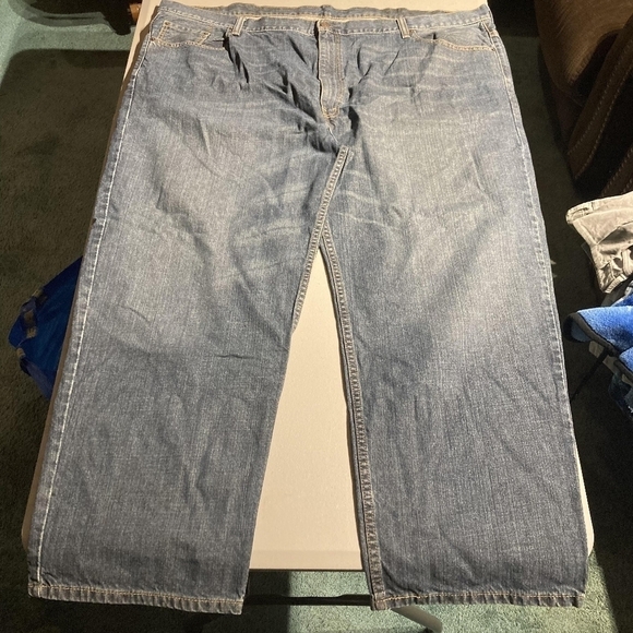 Levis 550 Men's Jeans 50 x 29 Blue Denim Relaxed Fit 100% Cotton Everyday EUC - Picture 1 of 5
